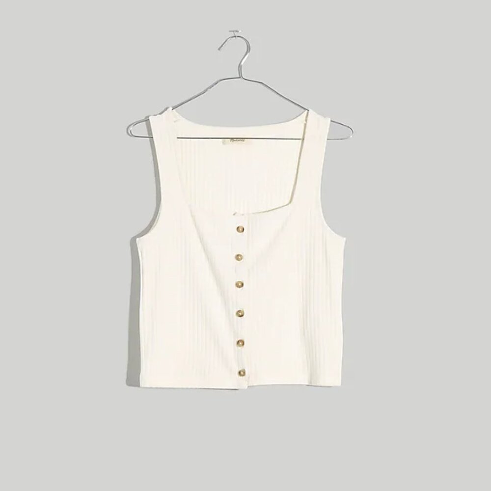Madewell ribbed squareneck tank top